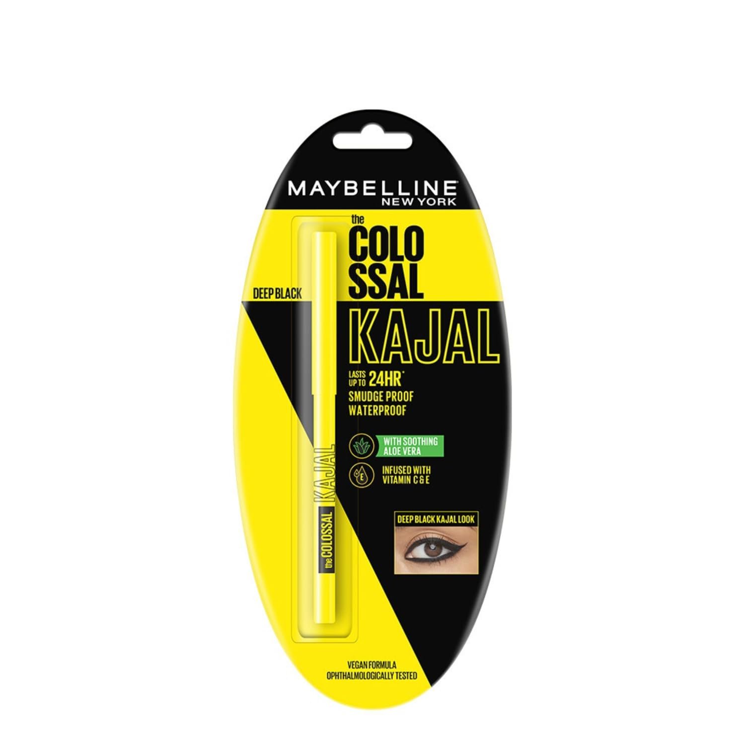 Maybelline New York Kajal, Black, Matte Finish