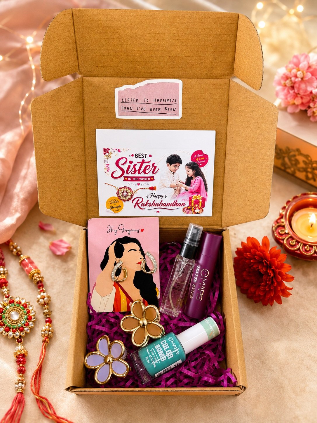 Elegant Raksha Bandhan Sister Beauty Gift Hamper