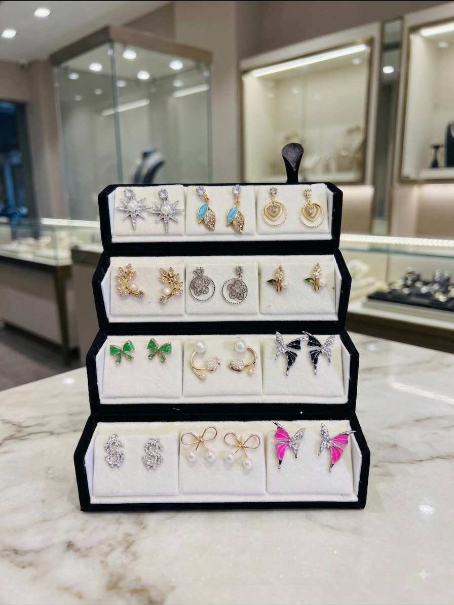 Royal Designer Chic Stud & Dangle Earring Collection (Combo Set)