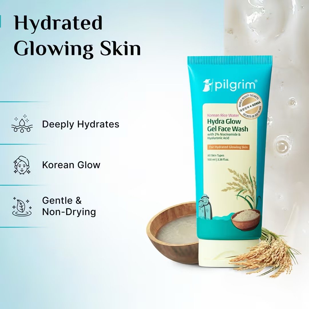 Pilgrim Korean Rice Water Hydra Glow Gel Face Wash