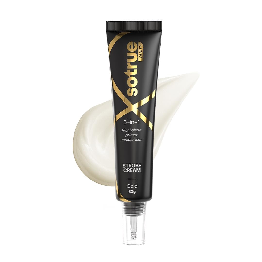 Sotrue Strobe Cream Gold, 30g | Primer, Highlighter & Moisturizer | 3 in 1 Illuminating Makeup Base